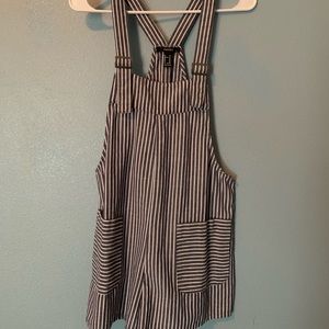 forever 21 stripped overalls